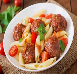 Pasta with Homemade Meatball