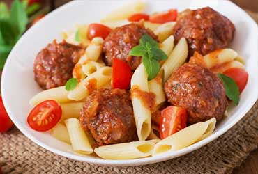 Pasta with Homemade Meatball